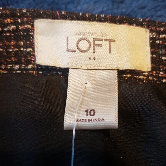 The loft double pocket multi colored tweed skirt - Picture 4 of 4